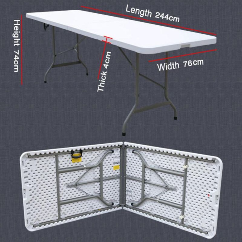 Cheap Modern Metal Indoor Dining Meeting Hotel Restaurant Folding Table