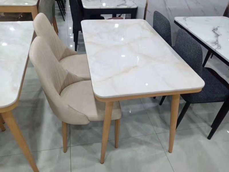 Marble Design Modern Luxury Furniture Dining Table with 6 Seats