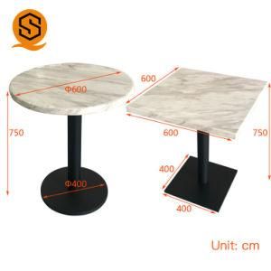 Commercial Used Solid Surface Sheet Dining Table Set 6 Chairs for Sale