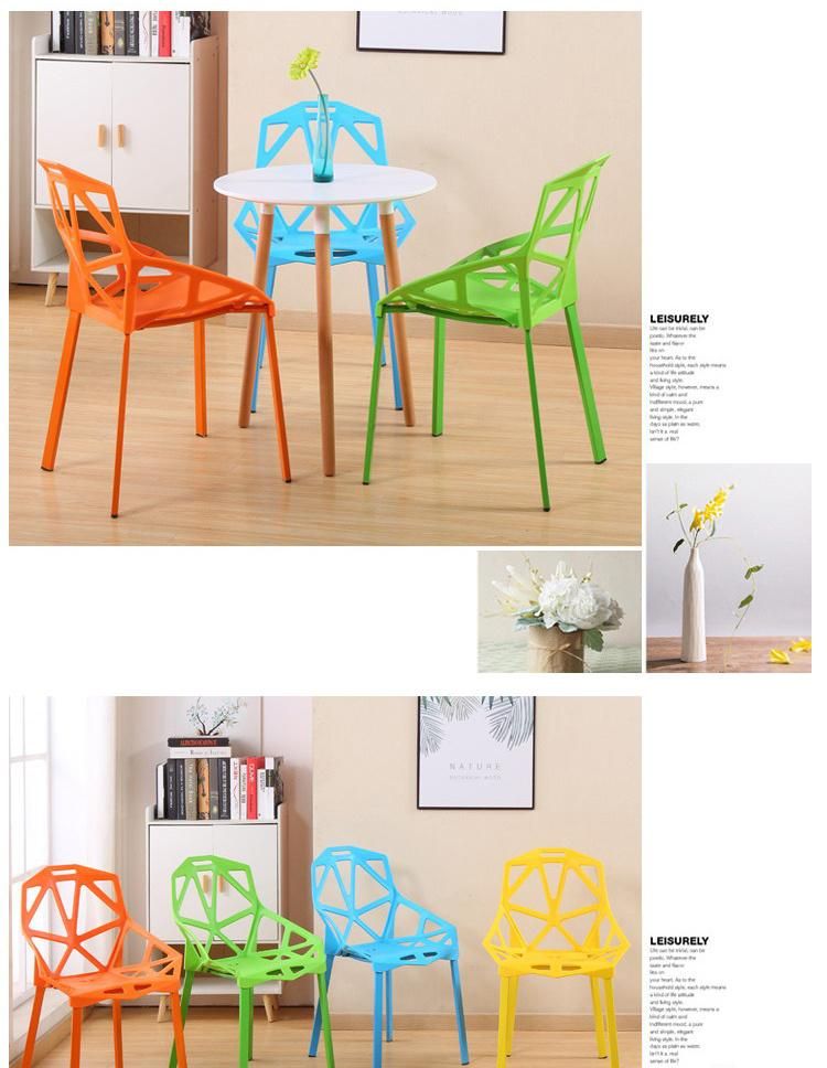 Simple Hollow Cat Ear Chair Nordic Housse De Chaise Blanc Garden Plastic Chair Portable Light Plastic Chair with Armrest Cool