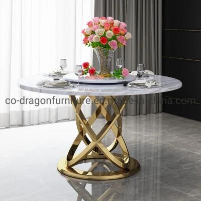 2021 New Design Dining Furniture Round Dining Table with Top