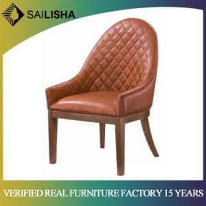 Modern High Quality Luxurious Solid Wooden Leather Dining Chair