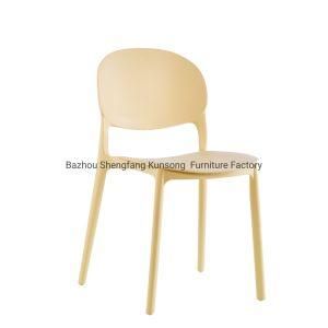 Multicolor Stackable PP Plastic Restaurant Dining Room Chair