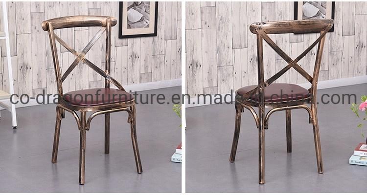 Modern Contracted Metal Iron Dining Chair for Home Furniture