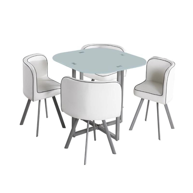 Modern Home Restaurant Glass Dining Tables and Chairs Dining Set