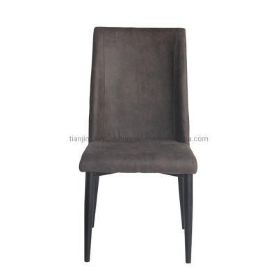 Free Sample High Quality Chrome Steel Leg PU Leather Dining Chairs