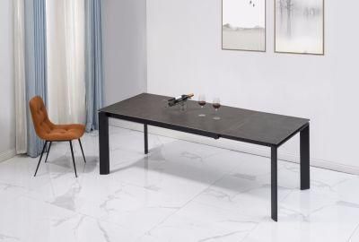 Salable Ceramic Table Metal Extension Dining Furniture