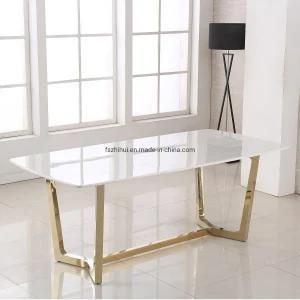 Foshan Furniture Made Stainless Steel Dining Table
