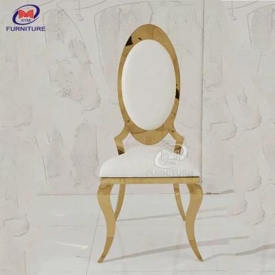 Luxury Banquet Outdoor Wedding Reception Dining Chair Gold Stainless Steel Wedding Chair