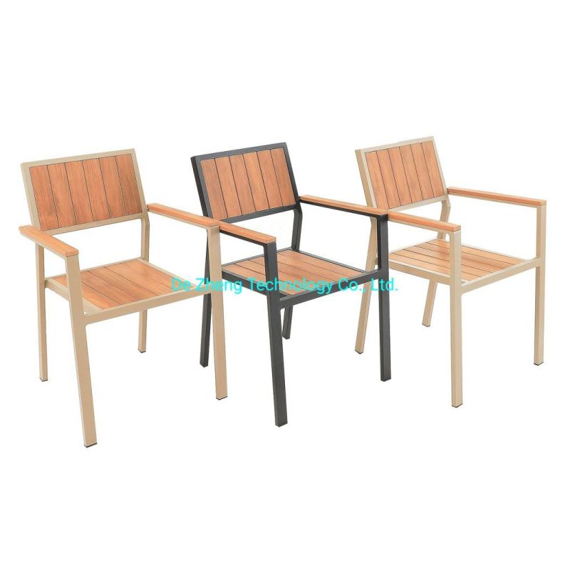 Hot Sale Modern Design Stackable Leisure Polywood Aluminum Garden Chair