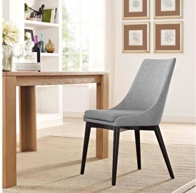 Popular America Classic Fabric Back Rubber Solid Wooden Dining Chair