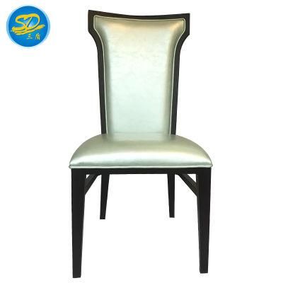 Morden French Wood Paper Sticker Design Dining Stackable Chair