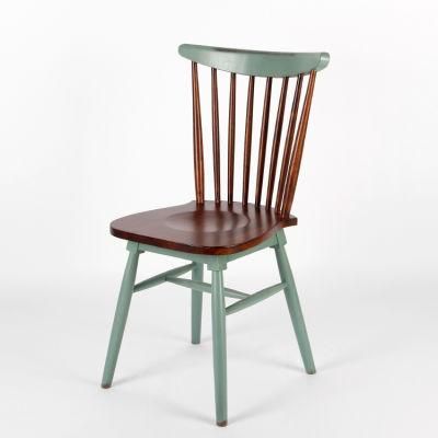 Kvj-7010 Strong Restaurant French Windsor Wood Antique Dining Chair