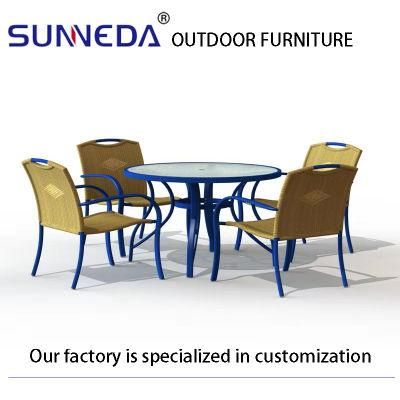 Aluminum Garden Sets Balcony Leisure Outdoor Dining Table and Chair