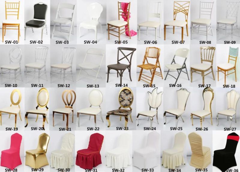 Wholesale Banquet Hotel Furniture Rose Golden Dining Stainless Steel Chair