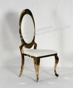 Elegance Gold Stainless Steel Stackable Dining Room Chair