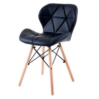 Living Rookm Furniture Black PU/Fabric Butterfly Chair Native Wood Radar Chair Thailand Dining Chairs