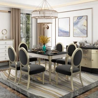 China Sunlink Home Furniture Restaurant Dining Room Furniture Set Luxury Wooden Dining Chair