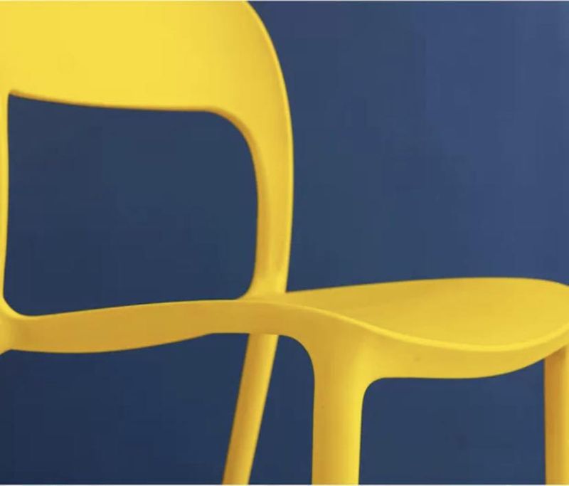 Restaurant Cafeteria Furniture Stackable PP Plastic Minimalist Dining Chair