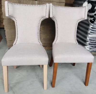 Ox Horn Upholstery Dining Chair with High Back Leather Chair Side Chair