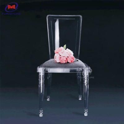 Buy Outdoor Event Wedding Tiffany Acrylic Chair Fabric Cushion Clear Chair Resin Plastic