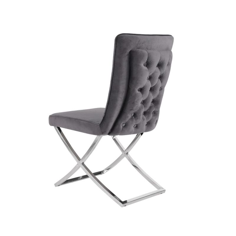 Wholesale Best Selling Stainless Steel Frame Fabric Fashionable Restaurant Dining Chair