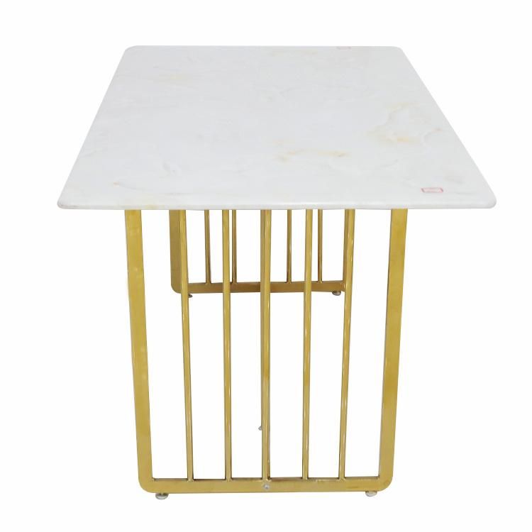 Luxury Designs Marble Top Square Tables Chairs Sets Marble Modern Marble Dining Table Se with 4 Chair