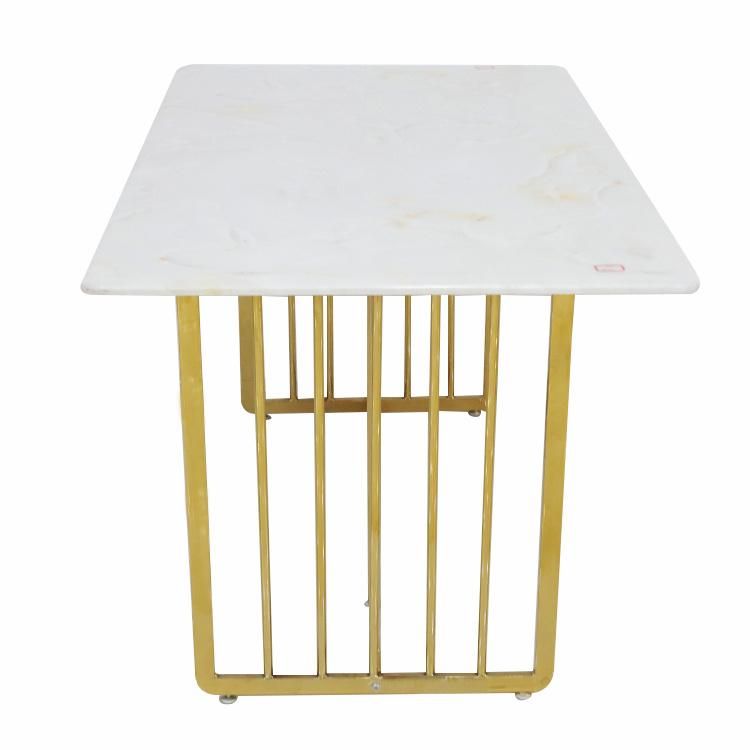Luxury Designs Marble Top Square Tables Chairs Sets Marble Modern Marble Dining Table Se with 4 Chair