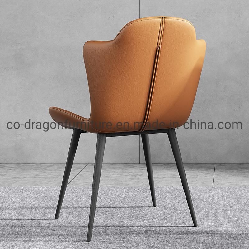Fashion New Design Wholesale Metal Dining Chair with Leather Seat