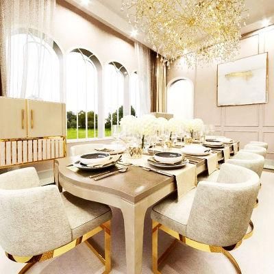 Luxury Stainless Steel Metal Tube Dining Chair for Wedding