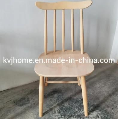 Kvj-9010 Modern Natural Solid Wood Kd Dining Windsor Chair
