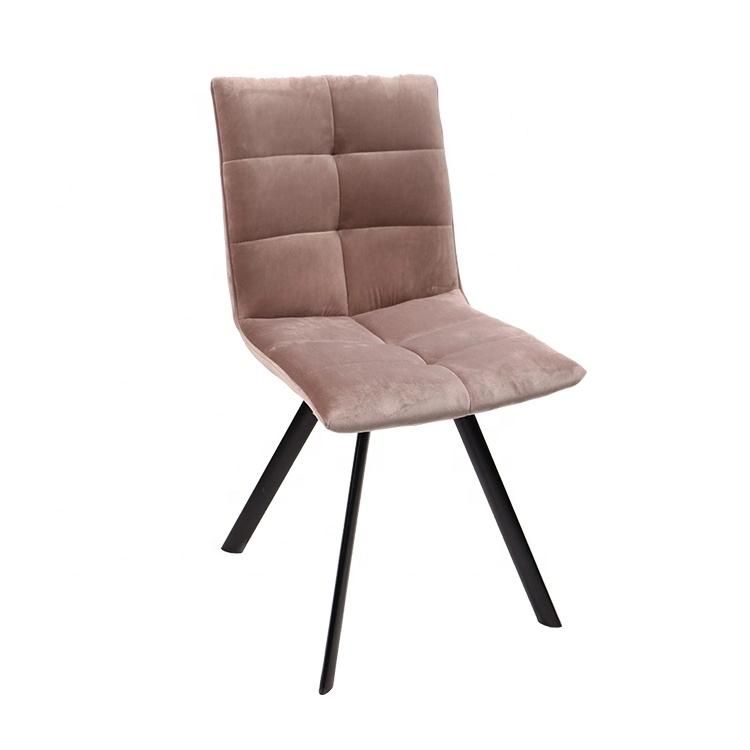 Bazhou Upholstered French Fabric Metal Dining Chair