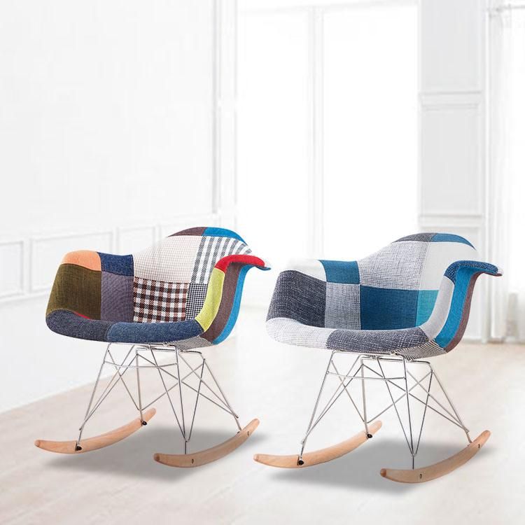 French Fabric Upholstered Decoration Dining Room Chair Modern Stainless Steel Leg Velvet Dining Chair