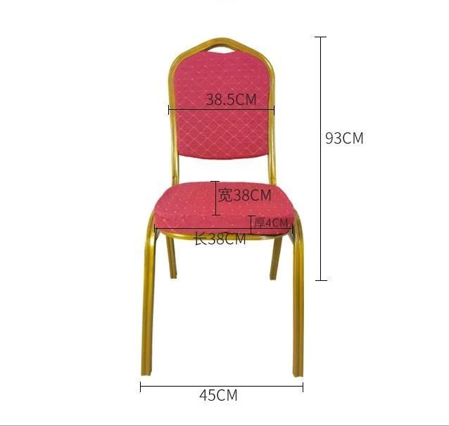 Hotel Wedding Banquet Chair Red Dining Chair Training Conference Soft Hotel Outdoor Event VIP Chair