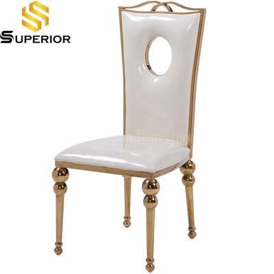 Saudi Arabia Modern Design Luxury Metal Leather Upholstered Hotel Chair