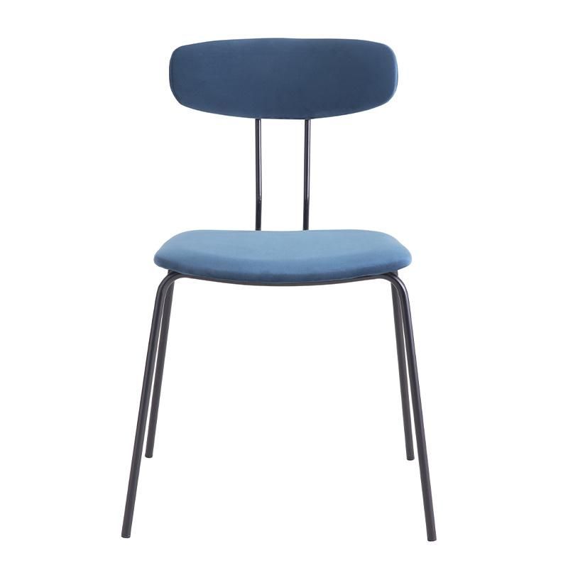 Wholesale Colorful Fabric Metal Legs Chair Dining Chair Livingroom Restaurant Dining Chair