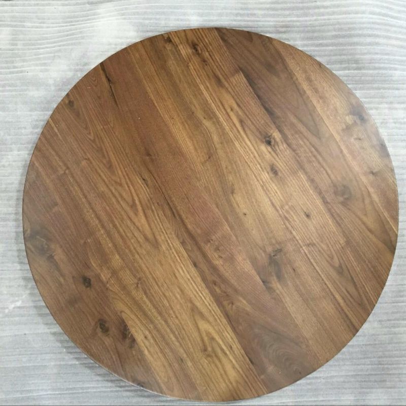 Restanurant Furniture Square Light Wood Color Frame Timber Table Top