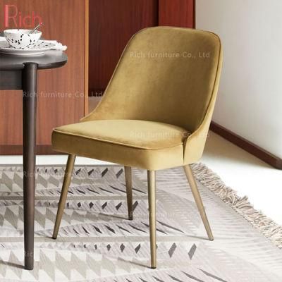 Factory Wholesale Leisure Fabric Dining Chair with Metal Leg We-09