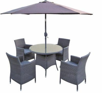 Factory Price Modern Dining Table with 4 Chairs by Hand Knitting Table Sets