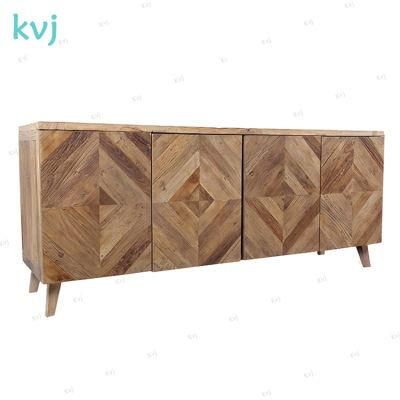 Kvj-7300 Rustic Vintage Solid Wood Storage Recycled Fir Cabinet