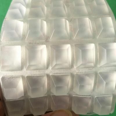 12.7*12.7mm Clear Color Trapezoid Rubber Feet Anti Vibration Rubber Feet for Furniture Chair