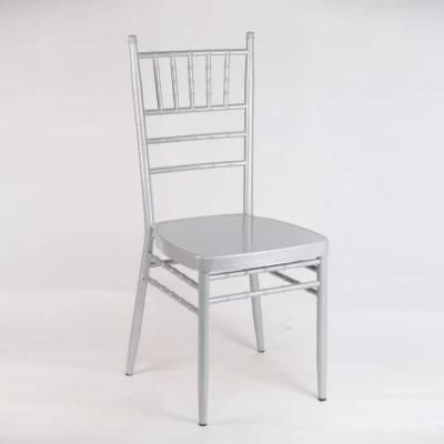 Wholesale Silver Color Aluminium Chiavari Banquet Dining Chairs