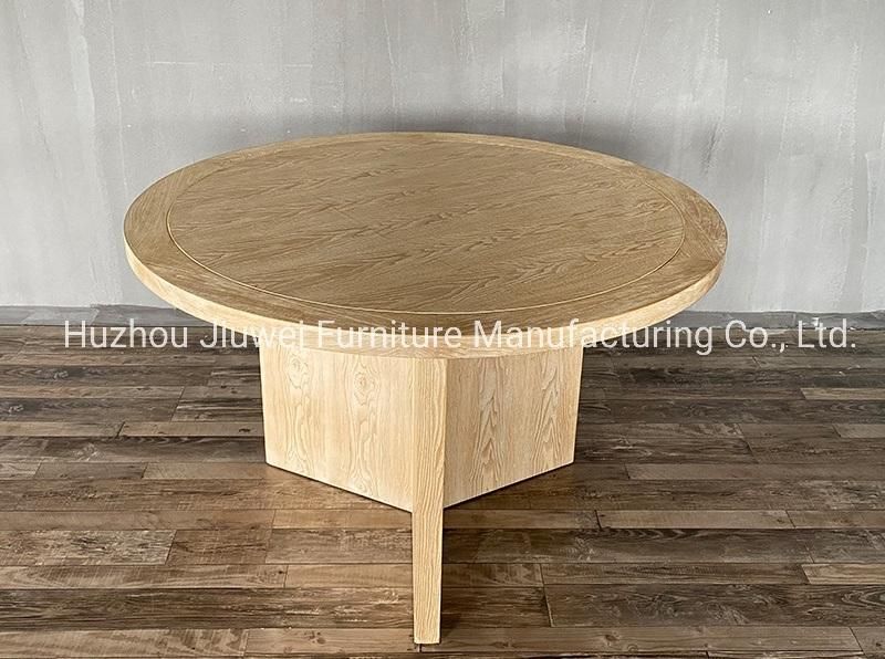 Modern Farm House Home Furniture French Provincial Dining Room Decor Round Solid Wood Recycled Reclaimed Elm Wedding Party Wooden Tables