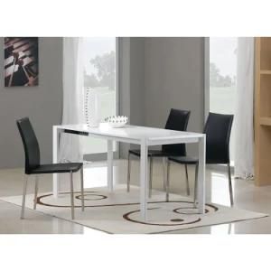 White Paint MDF Living Room Furniture with Metal Dining Table