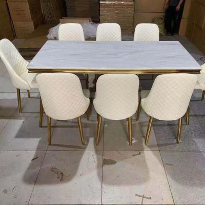 Modern 6 Seater Solid Dining Table for Dining Room Set