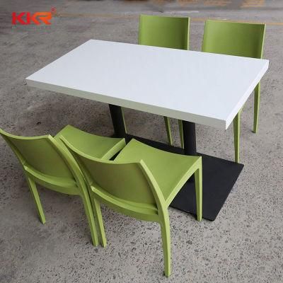 Modern Artificial Marble 4 Seat Restaurant Dining Table