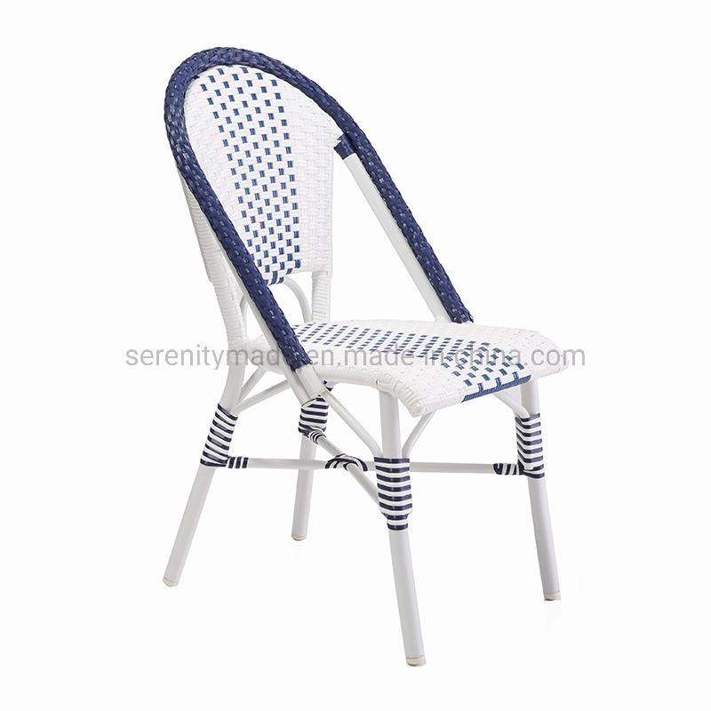 French Style Outdoor Wicker Rattan Bistro Chair for Restaurant