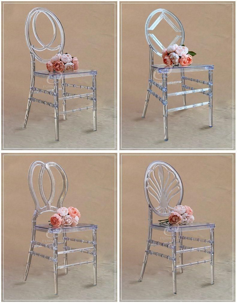 Wholesale Chaivari Chair Clear Crystal Resin Napoleon Chair Outdoor Tiffany Wedding Transparent Resin Chair