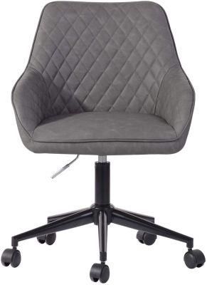 PU Office Chair Hot Selling with Black Painting Leg with Weels