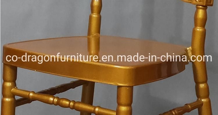 Wholesale Market Wedding Furniture Aluminum Frame High Back Dining Chair